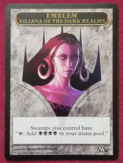 Magic The Gathering 2013 CORE SET M13 LILIANA OF THE DARK REALMS EMBLEM MTG - Image 1