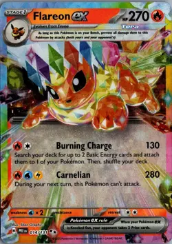 2025 Scarlet & Violet Series - Prismatic Evolutions Flareon ex Double Rare #14 - Image 1