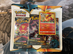 Pokemon - Sword & Shield "Darkness Ablaze" Sealed Booster 3-Pack X1 - Image 1