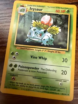 Pokemon TCG 1999 Ivysaur #30/102 - Unlimited Base Set - Vintage, Near Mint - Image 1