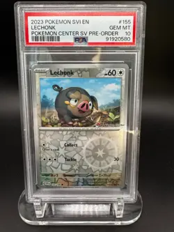 Pokemon TCG: Lechonk - Scarlet & Violet Pokemon Center Promo 155/198 - PSA 10 - Image 1