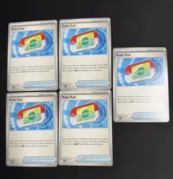 5x Poke Pad 198/217 Ascended Heroes Pokemon Trainer Play Set Of 5 - NEVER PLAYED - Image 1