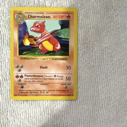 Pokemon Charmeleon 24/102 Base Set 80 HP Stage 1 Flame WOTC 1999 shadowless - Image 1