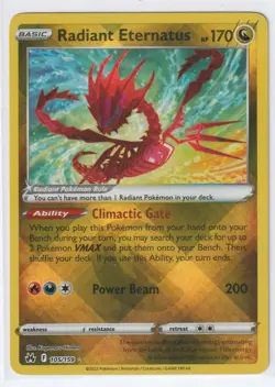 Radiant Eternatus 105/159 Pokemon TCG Radiant Rare Crown Zenith NM - Image 1