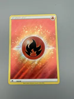 Pokemon TCG SWSH Crown Zenith Fire Energy 153/159 Textured Ultra Rare Holo NM - Image 2