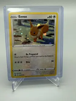 Pokemon TCG Eevee SWSH190 Sword & Shield Black Star Promo Cosmos Holo Nice! - Image 1