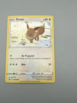 Pokemon TCG Eevee SWSH190 Sword & Shield Black Star Promo Cosmos Holo Nice! - Image 3