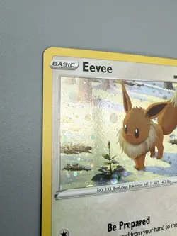 Pokemon TCG Eevee SWSH190 Sword & Shield Black Star Promo Cosmos Holo Nice! - Image 4
