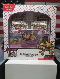 Pokemon TCG: S&V — 151 Collection —Alakazam ex Box- 4 Scarlet & Violet 151 Packs - Image 1