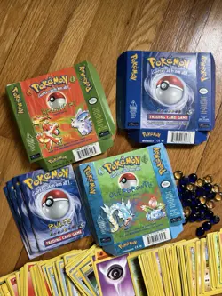 1999 Pokemon Base Set Lot + Theme Deck Boxes (Brushfire, Overgrowth) + 6 Holos - Image 3