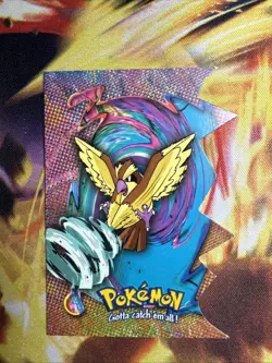 2000 Topps Pokemon #16 Pidgey Embossed EV10 of 12 DIECUT - Sharp - Image 1