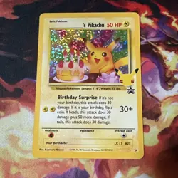 Birthday Pikachu 24/53 Celebrations Holo Black Star Promo Pokemon NM - Image 3