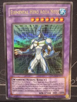 Yugioh Elemental Hero Aqua Neos Unlimited Edition Ultra Rare POTD-EN031 LP - Image 1