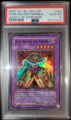 Yugioh 2003 Dark Balter the Terrible OG Print LOD-002 PSA 10 - Image 1