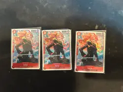 Sanji OP10-005 Royal Blood One Piece English TCG Super Rare SR (SET OF 3) - Image 1