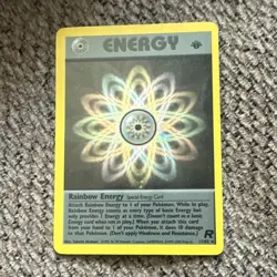 Pokemon Rainbow Energy Special Energy Card Team Rocket 17/82 Holo Rare 1st Ed - Image 1