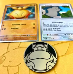 Perfect Order Snorlax 063/088 Snorlax Coin & Makuhita Cosmos Holo Promo Pokemon - Image 3