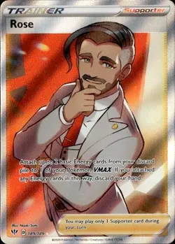 Rose (Full Art) 189/189 Swsh03: Darkness Ablaze Holo NM - Pokemon TCG - Image 1