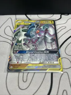 Pokemon TCG Arceus & Dialga & Palkia GX 156/236 Cosmic Eclipse Ultra Rare - NM - Image 3
