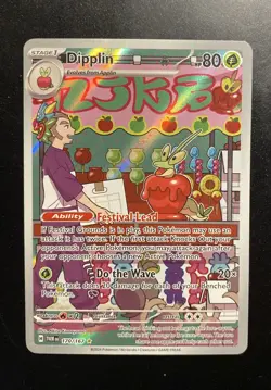 NM Pokemon Twilight Masquerade Dipplin Illustration Rare Full Art 170 170/167 - Image 1