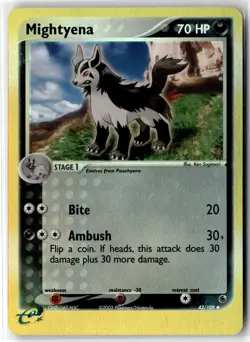 Mightyena ⭐ 42/109 Reverse Holo Ruby & Sapphire 2003 Pokemon NM/LP - Image 1