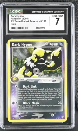 2004 Pokemon Ex Team Rocket Returns Dark Hypno Holo CGC 7 - Image 1