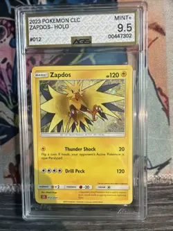🔥 2023 Pokemon Classic Collection Zapdos Holo #012 AGS 9.5 - Image 1