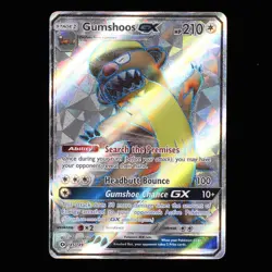 Pokemon TCG Gumshoos-GX 145/149 Sun & Moon Base Set Rare Holo 2017 NM - Image 1