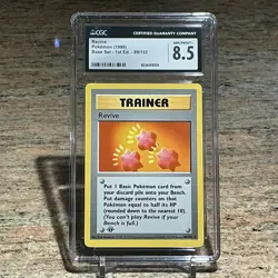 Pokemon Revive 1999 Base Set 1st Edition 89/102 CGC 8.5 - Image 1