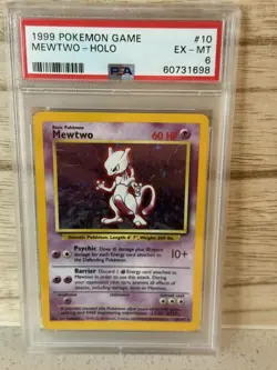 Pokemon Mewtwo 10/102 Base Set Holo WOTC 1999 PSA 6 - Image 3