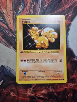 Pokemon TCG Vulpix 1st Edition Shadowless Base Set 68/102 MP - Image 1
