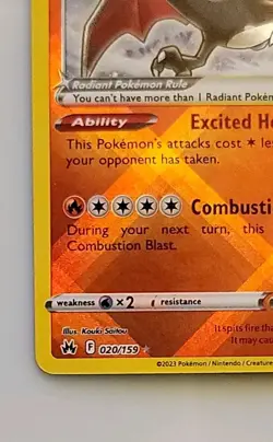 Pokemon TCG Radiant Charizard Crown Zenith 020/159 Ultra Rare NM - Image 3