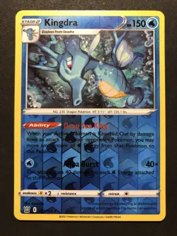 Pokemon TCG Battle Styles Reverse Holo Rare Kingdra 033/163 - Pack Fresh - NM - Image 1