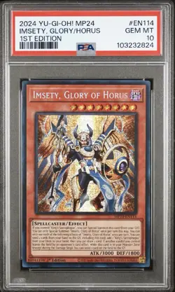 Imsety, Glory of Horus - YuGiOh! MP24-EN114 Prism. Secret Rare - 1st Ed - PSA 10 - Image 1