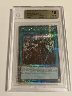 Yugioh! Quarter Century Secret Rare 1st Triple Tactics Thrust RA03 EN072 BGS 10 - Image 1