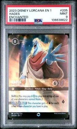 Disney Lorcana 2023 Hades King of Olympus Enchanted PSA 9 The First Chapter EN - Image 1