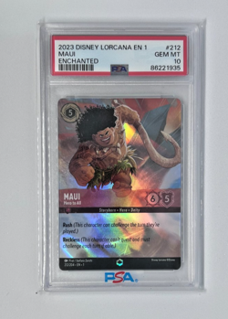 PSA 10 Disney Lorcana The First Chapter Maui Hero To All 212/204 Enchanted - Image 1