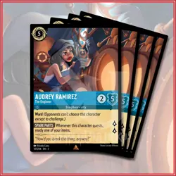 Disney Lorcana TCG: AUDREY RAMIREZ - THE ENGINEER x4 Rare Into The Inklands - Image 1