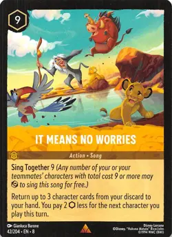 It Means No Worries 42/204 Reign of Jafar Disney Lorcana - Image 1