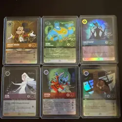 DISNEY LORCANA D100 SIX PROMO CARD SET - Image 1