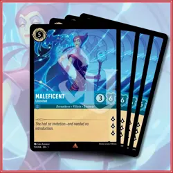 Disney Lorcana TCG: MALEFICENT - UNINVITED x4 | Rare *IN STOCK* - Image 1