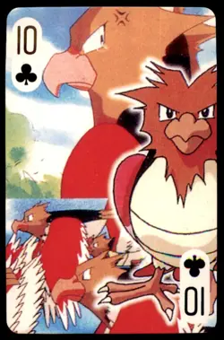 1999 Pokemon Playing Cards Spearow Japanese #10 Holo Back - Image 1