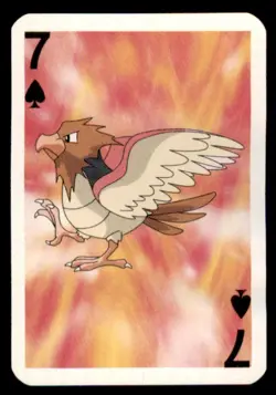 1999 Pokemon Bicycle Mini Poker Cards Spearow English #7 OF SPADES Vintage - Image 1