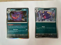 Pokemon Perfect Order Holo Gengar 050/088 and Base Haunter 049/088 cards - Image 1