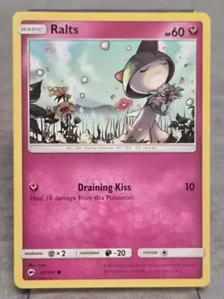 Ralts 91/147 - LP SM Burning Shadows - Pokemon 2017 Common TCG Card - Image 1