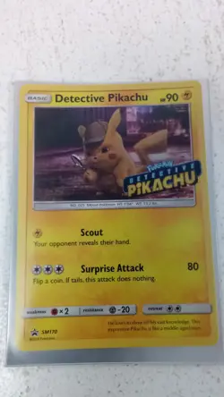 Detective Pikachu SM170 Promo Pokemon Card with Sleeve - Image 1