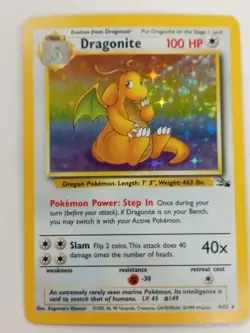 Dragonite Holo Rare 4/62 Fossil Set 1999 Pokemon Card WOTC - Image 1
