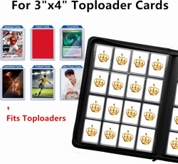 Premium 16 Pocket Toploader Binder Holds 640 Cards, Ringless Design Side-Load To - Image 3