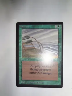 MTG MAGIC THE GATHERING CARD ORIGINAL BETA GREEN HURRICANE SORCERY x1 UNCOMMON - Image 1
