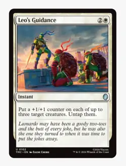 Leo's Guidance | MTG TMNT TMC | White Instant Commander EDH +1/+1 Counter | NM - Image 1